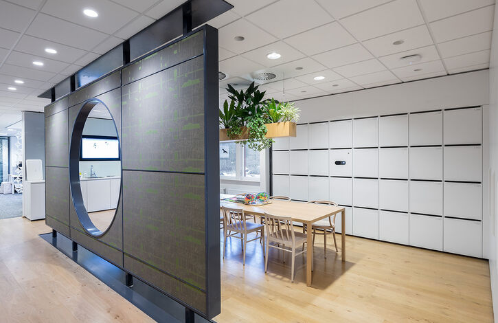 Office smart lockers inbouw met postvak WUR Actio lr 10